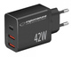 Мережевий зарядний пристрій Esperanza 42W USB-C PD 30W / 2x USB-A 12W Black (5901299960585) - зображення 1