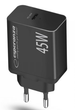 Мережевий зарядний пристрій Esperanza 45W USB-C PD Black (5901299960608) - зображення 2