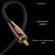 Коаксіальний кабель RCA UGREEN AV155 Coaxial PRO Cable аудіо провід для сабвуфера рса шнур spdif для підсилювача 1 метр Black (70684) - зображення 6