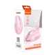 Беспроводная вертикальная мышь Meetion BTM008 Pink, Bluetooth+2.4G, эргономика 57°, аккумулятор до 400 часов - изображение 6