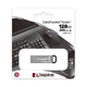 Флеш память Flash Kingston DT Kyson USB3.2 Gen. 1 128GB Silver-Black (DTKN/128GB) - изображение 2