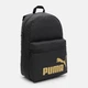Рюкзак спортивный тканевый 18 л вмещает формат А4 Puma Phase Essentials Backpack 09116403 BlackGoldNo.1 Logo (5903419772245_4067984174727) - изображение 5