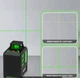 Самовирівнювальний лазерний рівень Sinokino 4D 16 ліній нівелір Зелені промені 360° акумулятор - зображення 5