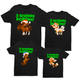 Футболки Family Look Кавун Сім'я коней M 4 шт Чорний ФП013162(M) - изображение 1