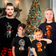 Футболки Family Look Кавун Сім'я новорічних коней M 4 шт Чорний ФП013166(M) - изображение 2