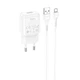 Зарядное устройство - адаптер питания и кабель HOCO C96A single port charger set + Micro-USB белый - изображение 2