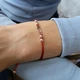 Серебряный Красный браслет Оберег Шпилька Булавка без Камней серебро 925 покрыто родием 75168 0.90г - изображение 2