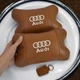 Набір подушок 2шт для автомобіля Audi, з натуральної коричневої шкіри. Подушки на підголовник - изображение 2