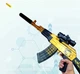 Игрушечный автомат винтовка AK-47 на мягких пулях EVA 92 см с глушителем, оптическим прицелом желтый - изображение 4