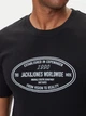 Футболка хлопковая длинная мужская Jack & Jones 12283800 M Black (5715730306296) - изображение 4