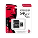 microSDXC (UHS-1 U3) Kingston Industrial 64Gb class 10 V30 А1 (adapter SD) - изображение 4