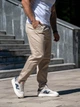 Штаны мужские из хлопка демисезонные Teamv casual sport бежевые S - изображение 4