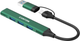 USB-hub Canyon DS-02 4in1 USB-A/C Green (CNS-TDS02GR) - obraz 3