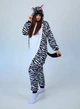 Женская кигуруми пижама взрослая и подростковая Kigurumi Зебра Черный XL 175-185 см. (1043) - изображение 7