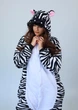 Женская кигуруми пижама взрослая и подростковая Kigurumi Зебра Черный L 165-175 см. (1043) - изображение 8