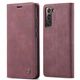Чехол-книжка CaseMe из нубука для Samsung S22 Plus Бордовый - изображение 5
