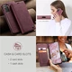Чехол-книжка CaseMe из нубука для Samsung S22 Plus Бордовый - изображение 3