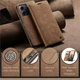 Чехол-книжка CaseMe из нубука для Xiaomi Redmi Note 12 Светло-коричневый - изображение 4