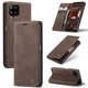 Чехол-книжка CaseMe из нубука для Samsung A12/M12 Тёмно-коричневый - изображение 4