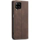 Чехол-книжка CaseMe из нубука для Samsung A12/M12 Тёмно-коричневый - изображение 7