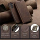 Чехол-книжка CaseMe из нубука для Samsung S24 Тёмно-коричневый - изображение 8