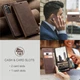 Чехол-книжка CaseMe из нубука для Samsung S22 Plus Тёмно-коричневый - изображение 8