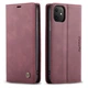 Чохол-книжка CaseMe з нубуку для iPhone 12 mini Бордовий - зображення 1