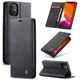 Чехол-книжка CaseMe из нубука для iPhone 12 mini Черный - изображение 4