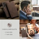Чехол-книжка CaseMe из нубука для Samsung S24 Ultra Тёмно-коричневый - изображение 9