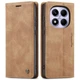 Чехол-книжка CaseMe из нубука для Xiaomi Redmi Note 14 Pro 4G Светло-коричневый - изображение 8