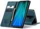Чехол-книжка CaseMe из нубука для Xiaomi Redmi Note 8 Pro Бирюзовый - изображение 2