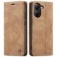 Чехол-книжка CaseMe из нубука для Xiaomi Poco X7 Pro 5G Светло-коричневый - изображение 9