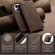 Чехол-книжка CaseMe из нубука для Xiaomi Redmi Note 14 Pro 4G Тёмно-коричневый - изображение 3