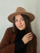 Вовняний капелюх Федора унісекс меланж LUXORA коричневий - зображення 2