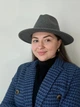 Шерстяная шляпа Федора унисекс меланж LUXORA темно-серая - изображение 3
