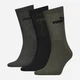 Набор женских носков высоких хлопковых Puma Elements Unisex Crew Sock 3P 94711005 35-38 3 пары Green/Black (8720245958219) - изображение 1