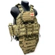 Тактическая армейская плитоноская ATTACK 8 подсумков, напашник 4 точки быстрого сброса Пиксель - изображение 1