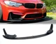 Передня губа спліттер AD_Plastik BMW 3-series F30 M3 Look DPT V-3 для бампера M3 F80 чорний глянець (B-92) - изображение 1