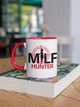 Кружка керамическая с дизайном "Milf Hunter" 330 мл для напитков белая с красной ручкой на подарок - изображение 3