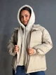 Куртка женская Lady Yep 8096 оверсайз с капюшоном и мехом тедди 46 капучино - изображение 1
