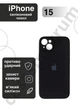 Чехол силиконовый с закрытой камерой Epic Premium Silicone Case Camera Protection without MagSafe для Apple iPhone 15 (6.1) Black - изображение 1