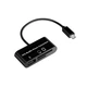 Картридер (CardReader) OTG 3-in-1 microUSB to USB/TF/SD, Black - изображение 1