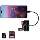 Картридер (CardReader) OTG 3-in-1 microUSB to USB/TF/SD, Black - изображение 4