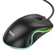 Комп`ютерна провідна USB мишка Hoco GM19 1.4m з RGB підсвіткою, Black - зображення 4
