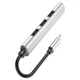 USB HUB HOCO HB26 4in1 (Type-C to USB3.0+USB2.0*3), Steel - зображення 1