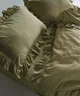 Постельное белье Limasso Stonewashed Exclusive Ranforce 200 х 220 см Akdeniz Yesili - изображение 4