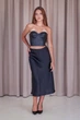Шелковая юбка миди FashionYouWant M/L черный 43442821 - изображение 2