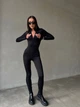 Жіночий еластичний комбінезон на флісі Uaclothes 40-42 Чорний (like34475-148861370) - изображение 1