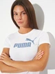 Футболка хлопковая женская Puma Ess No. 1 Logo Tee (S) 68237154 XS White-Cool Blue с принтом (4069157669870) - изображение 4
