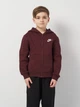 Детская теплая толстовка с капюшоном для мальчика Nike K Nsw Club Flc Hd Fz Ls Lbr FD3004-652 122-128 см Коричневая (197598165423) - изображение 1